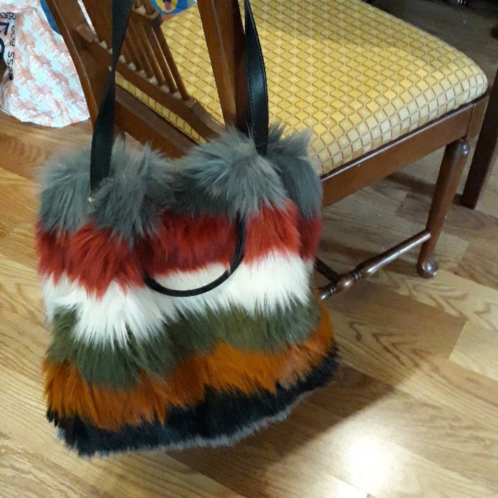 Roberta Prani faux fur handbag